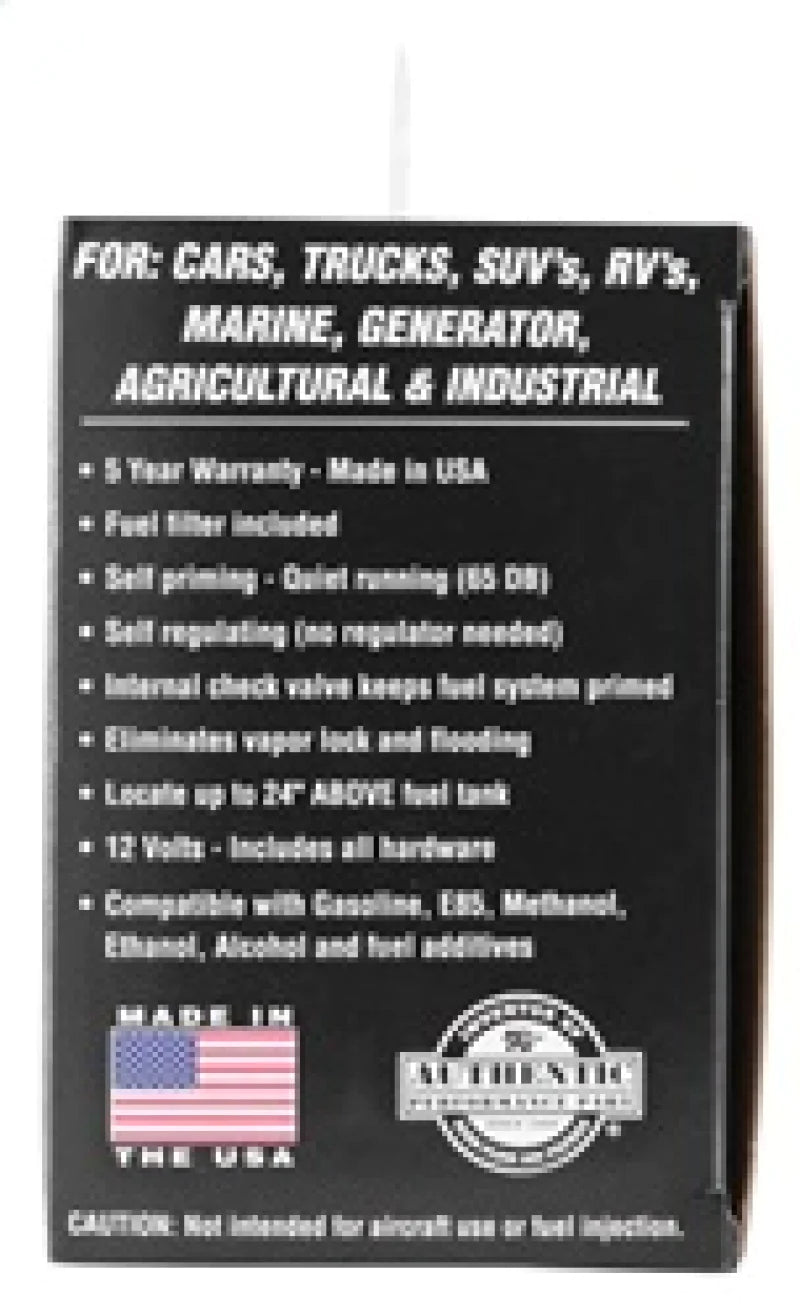 K&N Performance Electric Fuel Pump 1-2 PSI - 81-0400