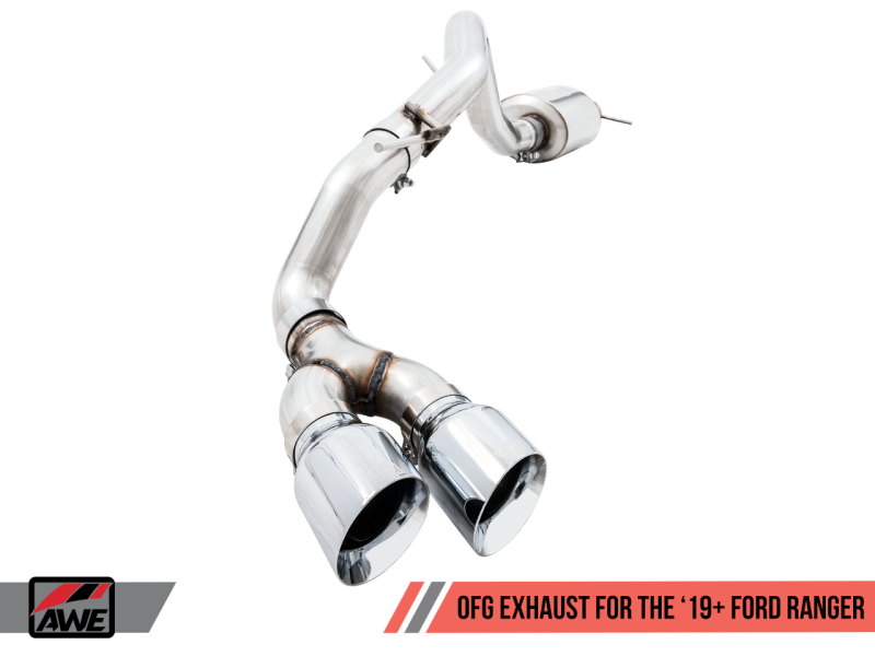 AWE Tuning 2019+ Ford Ranger 0FG Performance Exhaust System w/Chrome - 3015-22072-C-Dub Tech