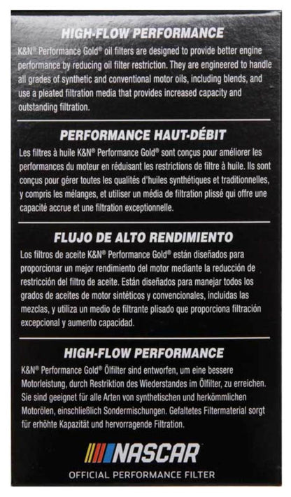K&N Performance Gold Oil Filter for Hyundai/Kia V6 06-08 Azera/Sonata/Sedona/07-08 - HP-7022