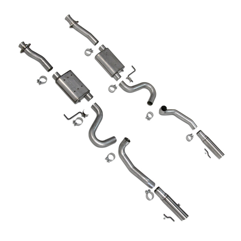 BBK 86-04 Mustang Cat Back Kit Varitune Mufflers Stainless Steel - 3001-C-Dub Tech