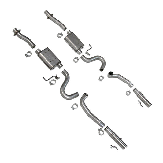 BBK 86-04 Mustang Cat Back Kit Varitune Mufflers Stainless Steel - 3001-C-Dub Tech