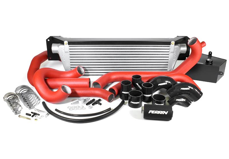 Perrin Performance 2015-2017 Subaru STI FMIC Red Boost Tubes w/ - PSP-ITR-438-2RD/BK
