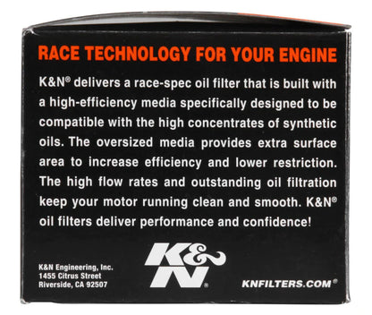 K&N Oil Filter 2.688in Height x 3.031in OD Powersports - - KN-184