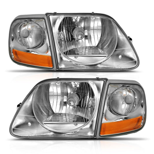 ANZO 1997-2003 Ford F-150 Crystal Headlight G2 Clear With Parking - 111438