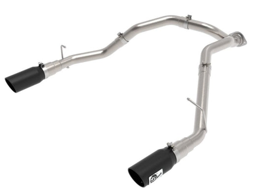 aFe Large Bore-HD 3 IN 409 Stainless Steel DPF-Back Exhaust - 49-42080-B