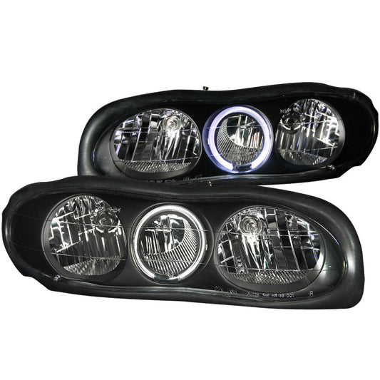 ANZO 1998-2002 Chevrolet Camaro Crystal Headlights w/ Halo Black - 121024-C-Dub Tech