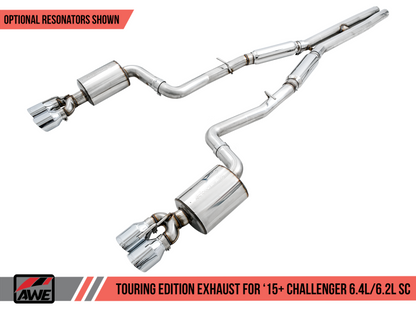 AWE Tuning 2015+ Dodge Challenger 6.4L/6.2L SC Resonated Touring Edition - 3015-42138-C-Dub Tech