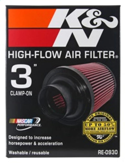 K&N Universal Rubber Filter - Round Tapered 6in Base OD - RE-0930