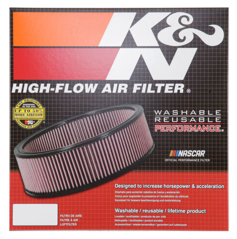 K&N Replacement Air Filter MERCEDES-BENZ V8 w/F/I, 1976-93 - E-2872