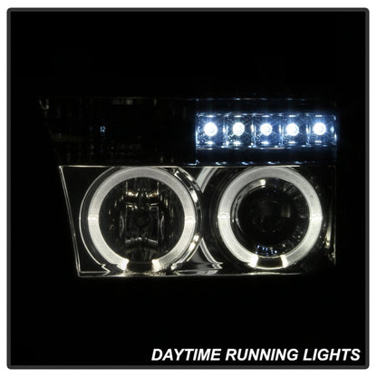 Spyder Toyota Tundra 07-13 Projector Headlights LED Halo LED Smke - 5012043