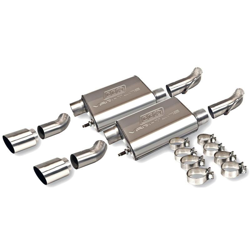 BBK Vari-Tune Axle Back Exhaust Kit 2 Adjustable Performance Mufflers - 41065-C-Dub Tech