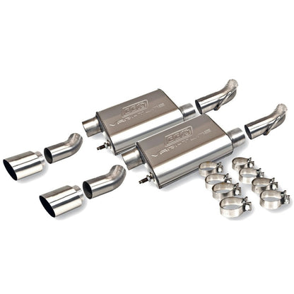 BBK Vari-Tune Axle Back Exhaust Kit 2 Adjustable Performance Mufflers - 41065-C-Dub Tech