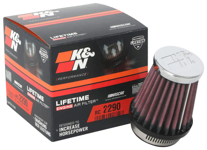K&N Universal Chrome Filter 1 9/16 inch FLG / 2 - RC-2290