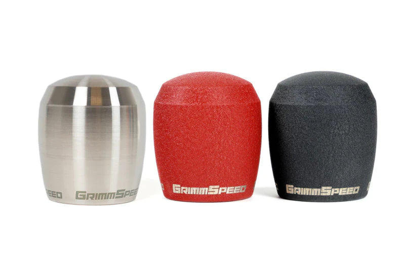 GrimmSpeed Stubby Shift Knob Stainless Steel (Raw) - M12x1.25 - 038011
