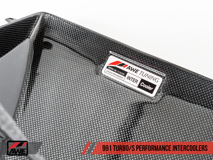 AWE Tuning Porsche 991 (991.2) Turbo/Turbo S Performance Intercooler Kit - 4510-11050