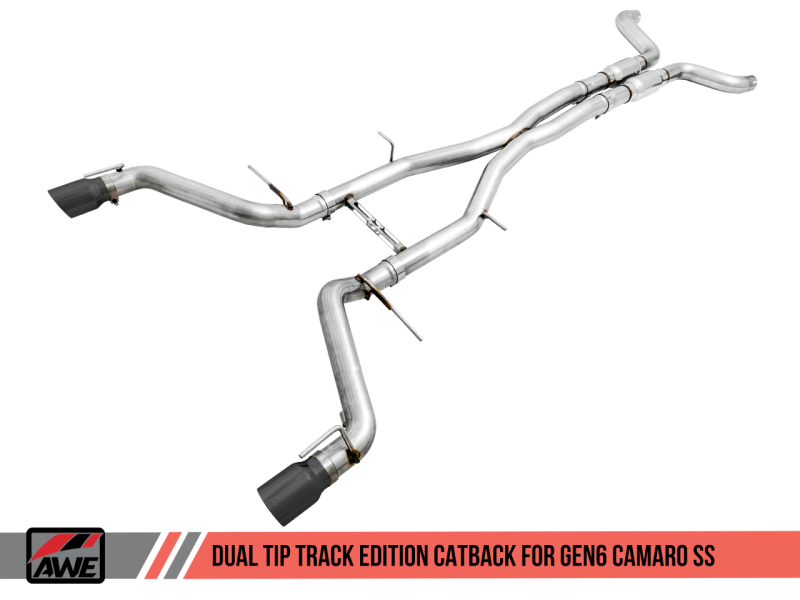 AWE Tuning 16-19 Chevy Camaro SS Non-Resonated Cat-Back Exhaust - - 3020-33052-C-Dub Tech