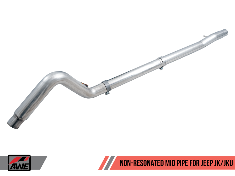 AWE Tuning 07-18 Jeep Wrangler JK/JKU 3.6L Non-Resonated Mid Pipe - 3020-11005-C-Dub Tech