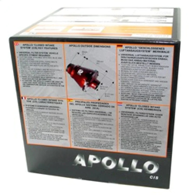 K&N Universal Apollo Black Cold Air Intake - 70mm OD - RC-5052AB