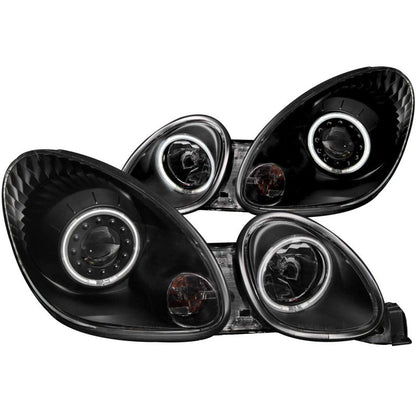 ANZO 1998-2005 Lexus Gs300 Projector Headlights w/ Halo Black - 121144-C-Dub Tech