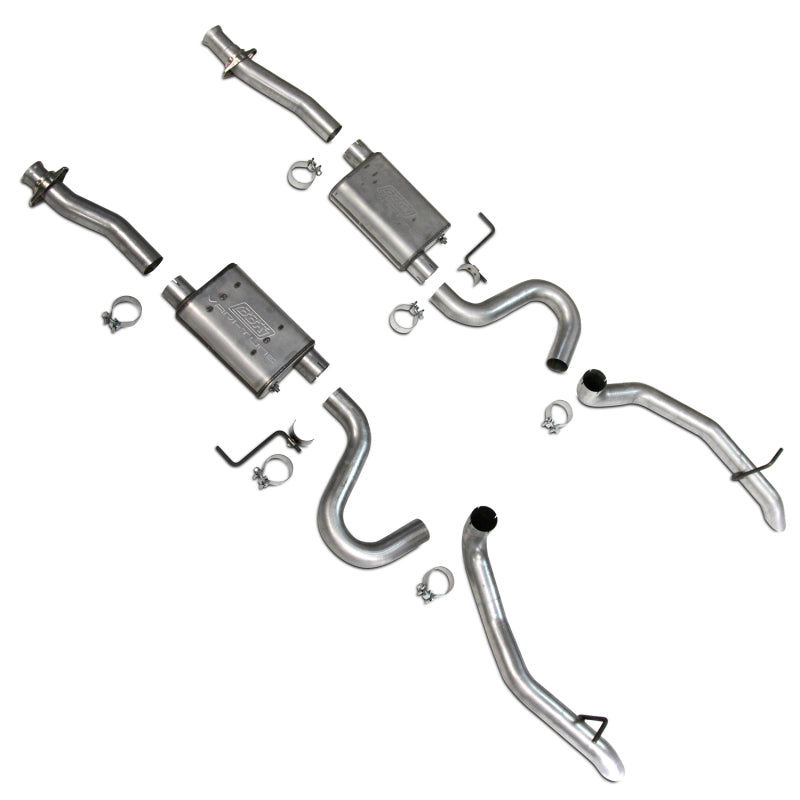 BBK 87-93 Mustang GT Cat Back Kit Varitune Mufflers - - 3002-C-Dub Tech