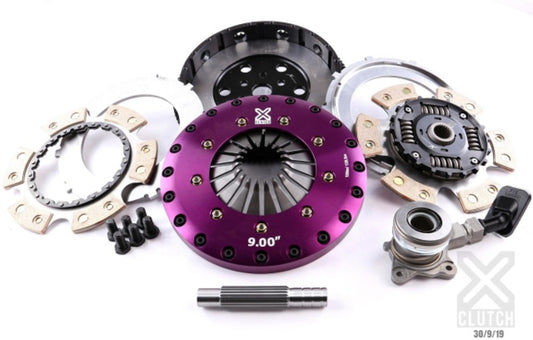 XClutch Clutch Kit with Chromoly Flywheel + HRB 9-Inch and Twin Sprung Ceramic Clutch Discs Ford