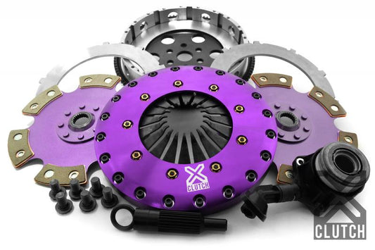 XClutch Clutch Kit with Chromoly Flywheel + HRB 9-Inch and Twin Solid Ceramic Clutch Discs Ford