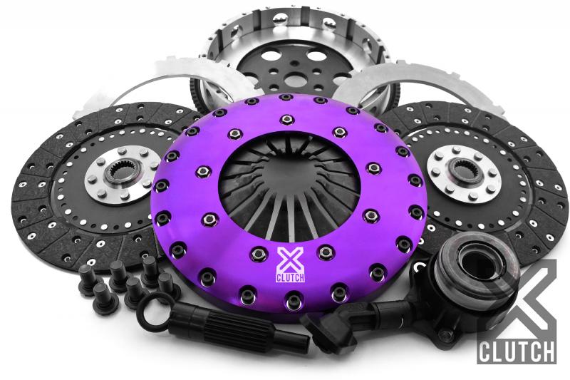 XClutch Clutch Kit with Chromoly Flywheel + HRB 9-Inch and Twin Solid Organic Clutch Discs Ford