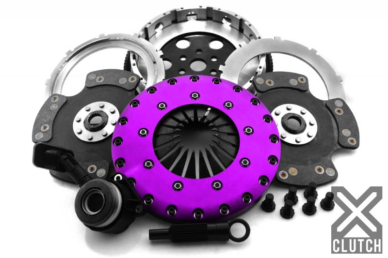 XClutch Clutch Kit with Chromoly Flywheel + HRB 9-Inch and Twin Carbon Blade Clutch Discs Ford