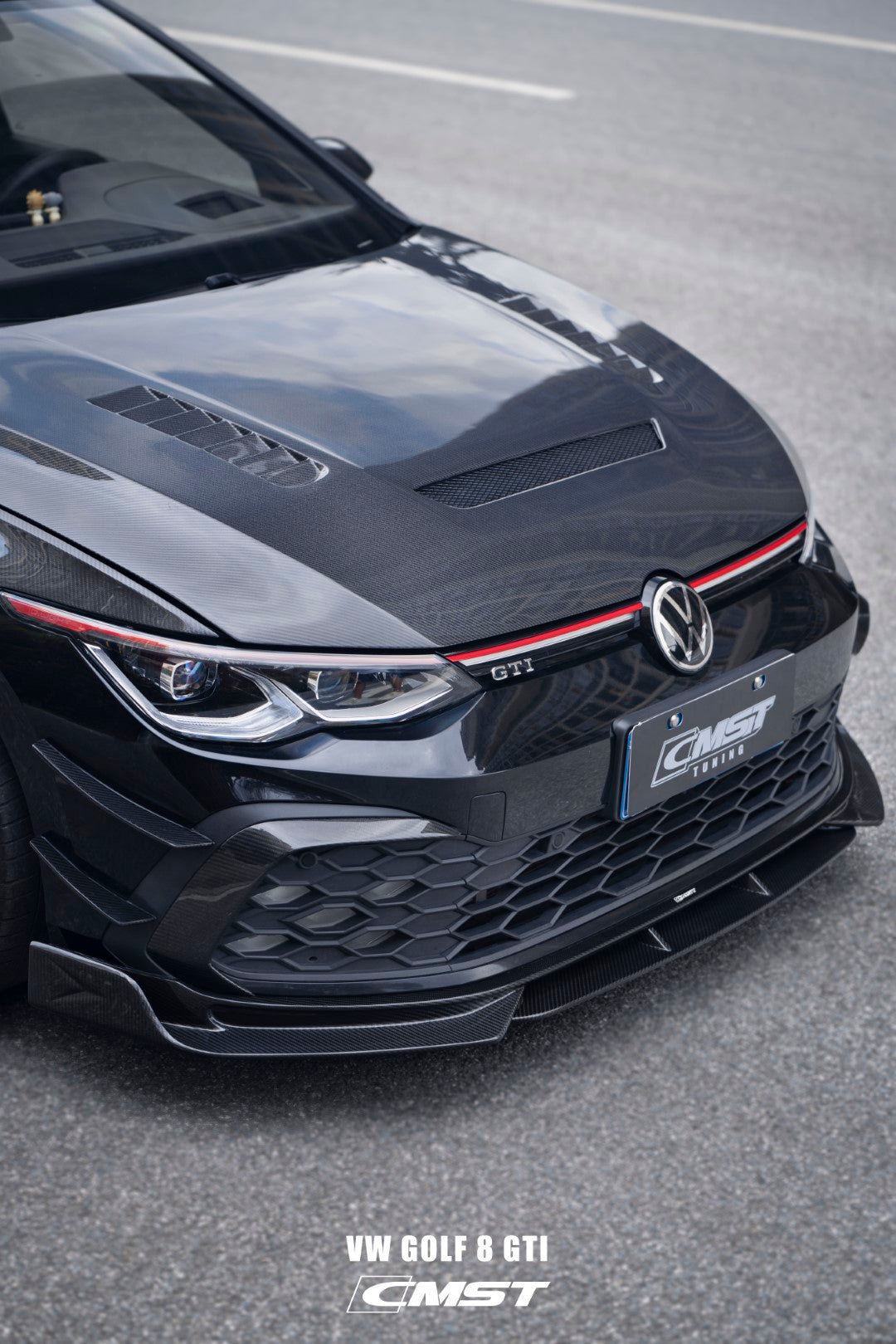 CMST Tuning Carbon Fiber Front Bumper Canards for Volkswagen GTI MK8