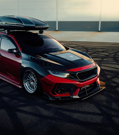 CMST Tuning Carbon Fiber Glass Transparent Hood for Honda FK8 Type-R & 10th Gen Civic