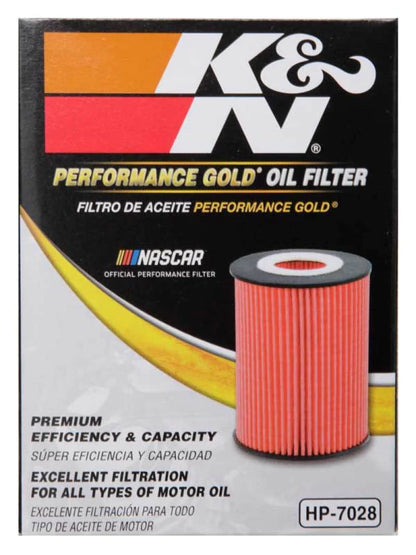 K&N Performance Oil Filter for 2010+ Mercedes Benz GLE350D 3.0L - HP-7028