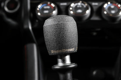 GrimmSpeed Stubby Shift Knob Stainless Steel Black - M12x1.25 - 380002