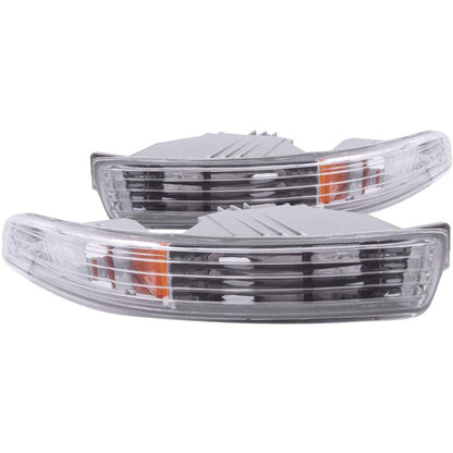 ANZO 1994-1997 Acura Integra Euro Parking Lights Chrome w/ Amber - 511020-C-Dub Tech