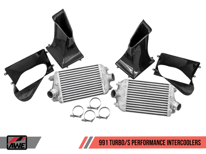 AWE Tuning Porsche 991 (991.2) Turbo/Turbo S Performance Intercooler Kit - 4510-11050