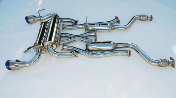 Invidia 03-08 Infiniti G35 Coupe Gemini Rolled Titanium Tip Cat-back - HS03IG3GID