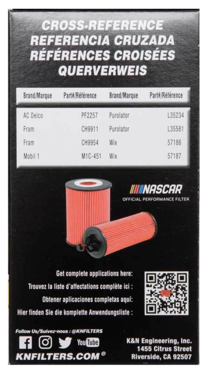 K&N 2018 Audi RS3 2.5L Cartridge Oil Filter - HP-7010