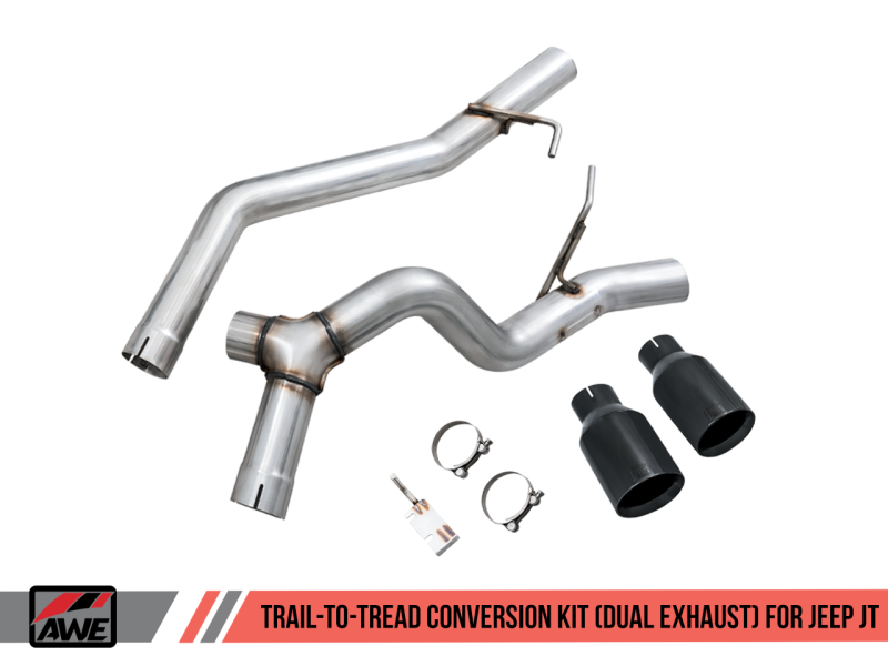 AWE Tuning 2020+ Jeep Gladiator 3.6L Trail-to-Tread (Dual Exhaust) Conversion - 3015-33065-C-Dub Tech