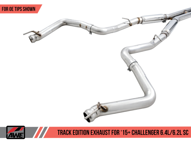 AWE Tuning 2015+ Dodge Challenger 6.4L/6.2L Supercharged Track Edition Exhaust - 3015-11050-C-Dub Tech