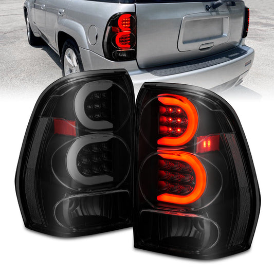 ANZO 2002-2009 Chevrolet Trailblazer LED Tail Lights w/ Light Bar - 311372-C-Dub Tech