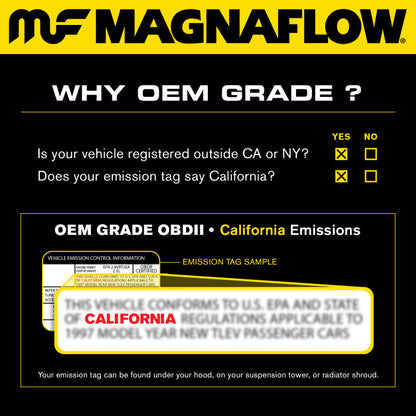 MagnaFlow Conv Direct Fit OEM 15-17 Mustang V6 3.7 Underbody - 21-472