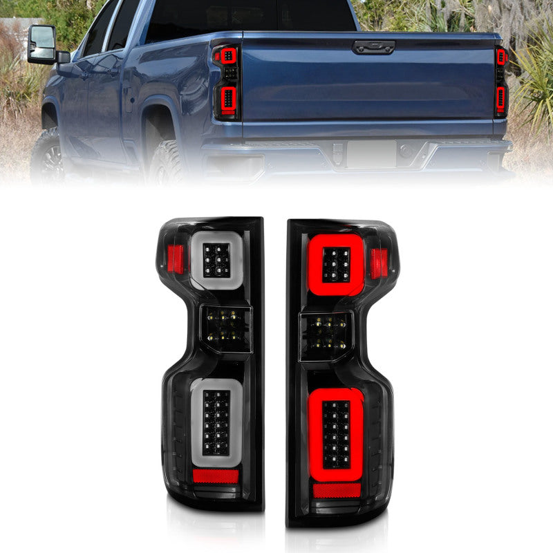 Anzo 19-21 Chevy Silverado Work TruckFull LED Tailights Black Housing - 311417-C-Dub Tech