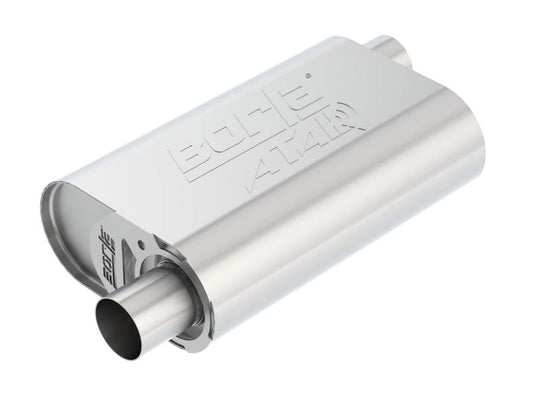 Borla CrateMuffler Stock SBC 283/327/350 ATAK 2.25in Offset/Offset 14inx4.35inx9in Oval - 400847