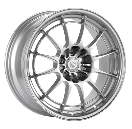 Enkei NT03+M 18x10 5x120 25mm Offset 72.6mm Bore Silver Wheel - 3658101225SP