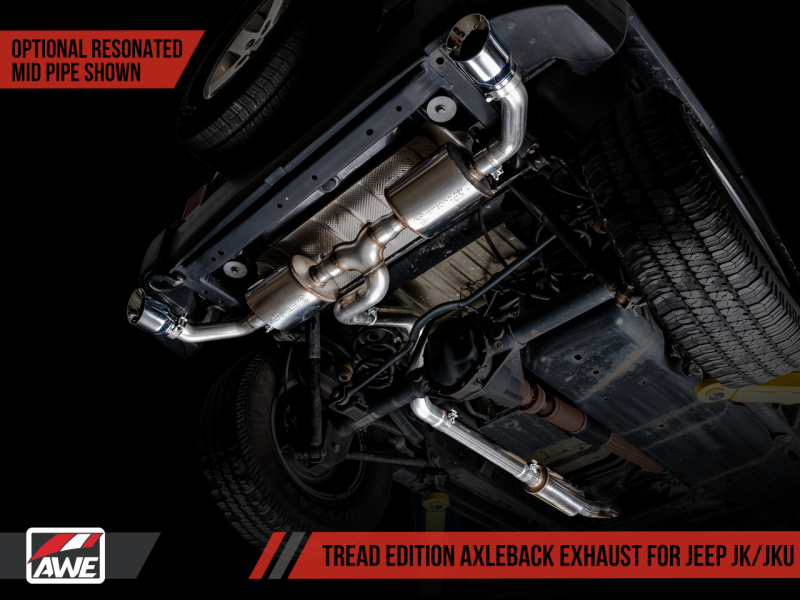 AWE Tuning 07-18 Jeep Wrangler JK/JKU 3.6L Tread Edition Axle-Back - 3015-32003-C-Dub Tech