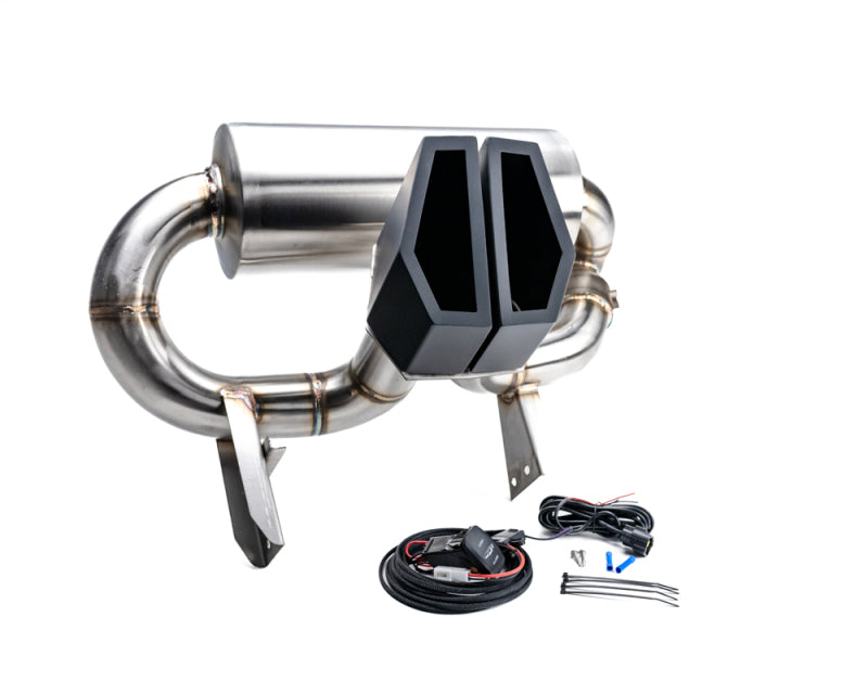 Agency Power Valvetronic Exhaust System Black Tips Can-Am Maverick X3 - AP-BRP-X3-170-BLK