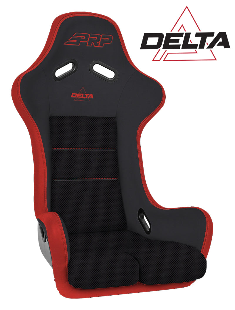 PRP Delta Composite Seat- Black/Red (PRP Red Outline/Delta Red- Red - A37F-237