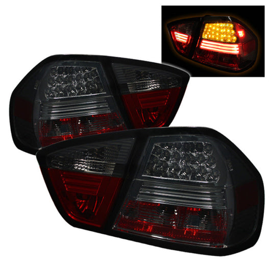 Spyder BMW E90 3-Series 06-08 4Dr LED Tail Lights Smoke - 5000927