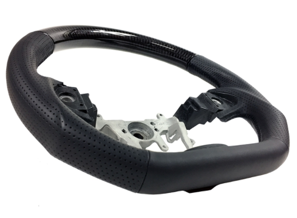 DAMD D-Shaped Black Carbon Steering Wheel | Multiple Subaru Fitments (SS358-DL-KCK)