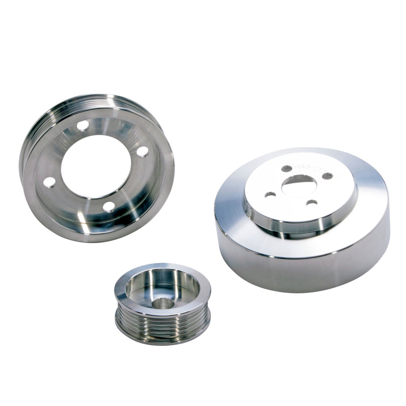 BBK 94-95 Mustang 5.0 Underdrive Pulley Kit - Lightweight CNC - 1554-C-Dub Tech