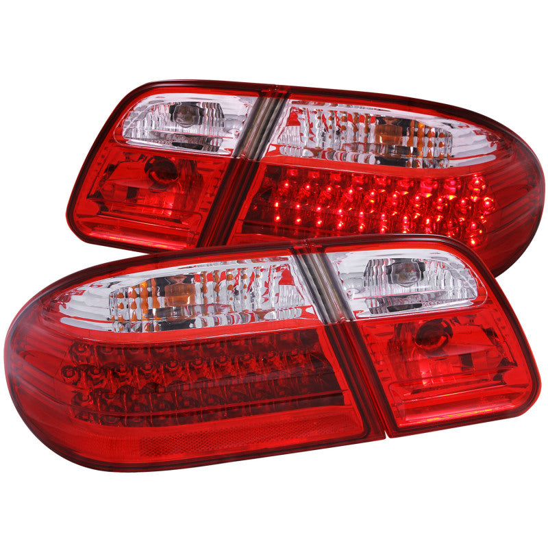 ANZO 1996-2002 Mercedes Benz E Class W210 LED Taillights Red/Clear - 321114-C-Dub Tech